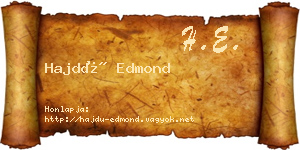 Hajdú Edmond névjegykártya